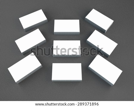 white cards on a grey background . Template for branding identity. For graphic designers presentations and portfolios.