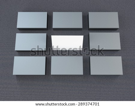 white cards on grey background . Template for branding identity. For graphic designers presentations and portfolios.