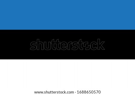 National flag of Estonia. Vector illustration.