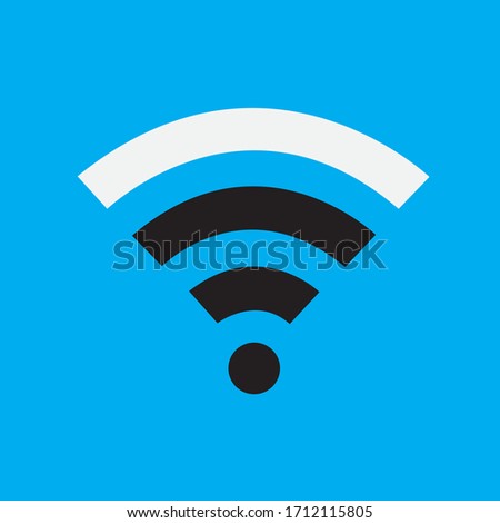 Wifi sign that attracts 3 bars. Vector drawing.