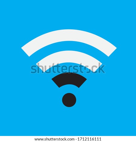 Wifi sign that attracts 2 bars. Vector drawing.