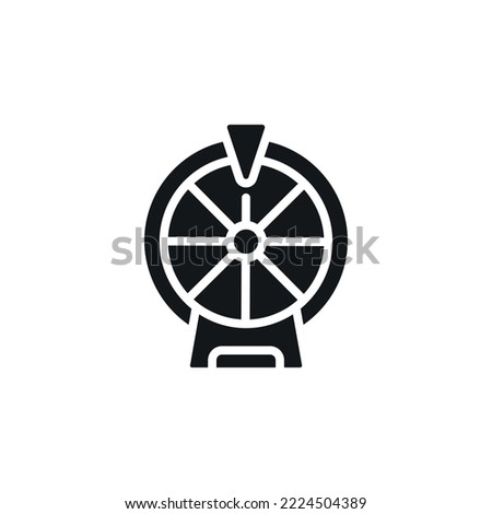 Wheel of fortune simple glyph icon. Vector solid isolated black illustration.