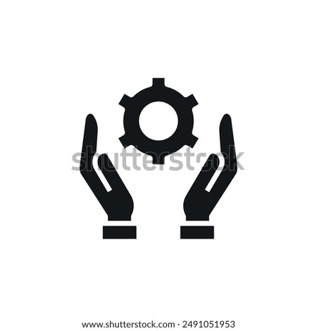 Own it simple glyph icon. Vector solid isolated black illustration.