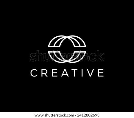 Initial c logo design vector luxury line cc letter mark logo