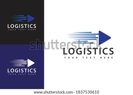 elegant logo arrow speed style for your logistics transport corporate identity