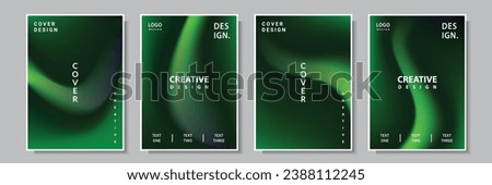 modern wave gradation mesh green color abstract cover template background collection design vector