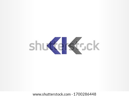 Initial letter KIK / KK/ CK Vector Simple Logo Design