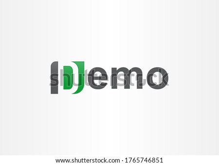 Demo text logo design icon