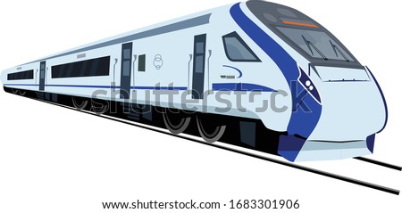 Indian Railway bullet train illustration