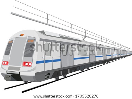 Indian Metro Train illustration concept