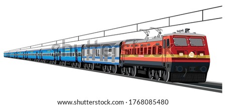 Illustration of Indian Train Vector