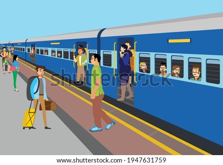 Illustration of Indian Railway Station