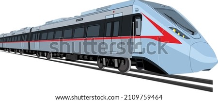 Concept of Rapid train illustration