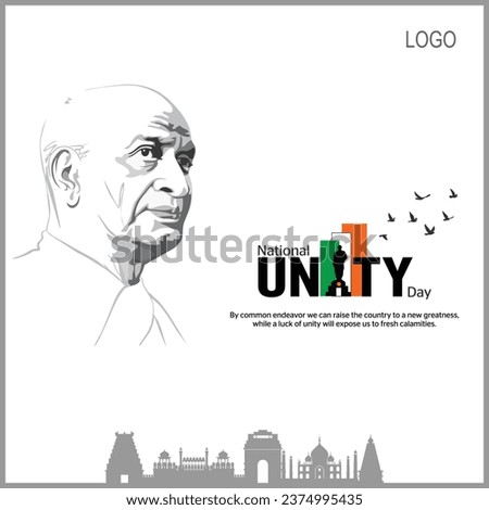 Illustration of National Unity Day (birth anniversary of Sardar Vallabhbhai Patel) 