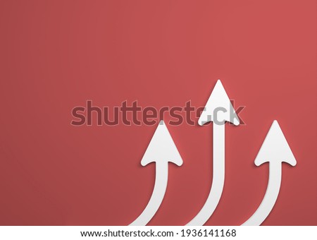 abstract business symbol with arrows in front of background - 3D Illustration Stock foto © 
