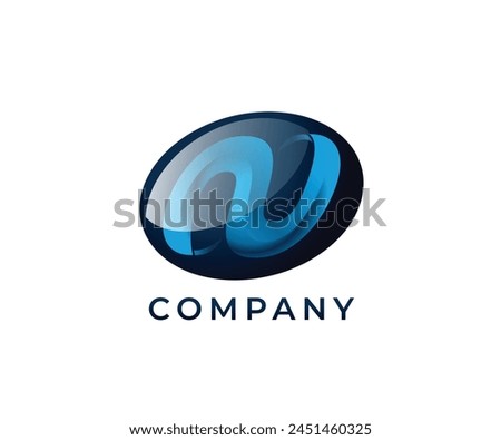 Company logo letter N embossed logo design template