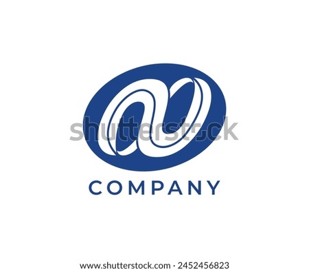 Company logo letter N outline logo design template