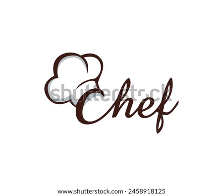 Letter chef with hat logo icon design illustration