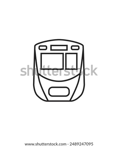 Mass Rapid Transportation or MRT outline logo icon vector illustration