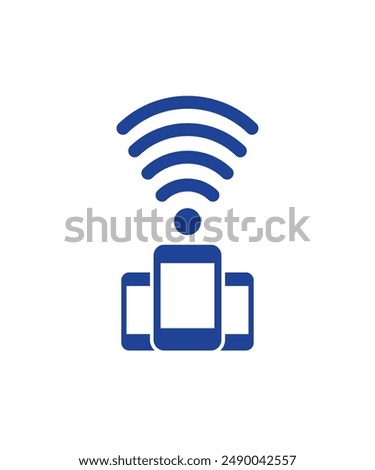 Smartphone tethering hotspot icon logo design template