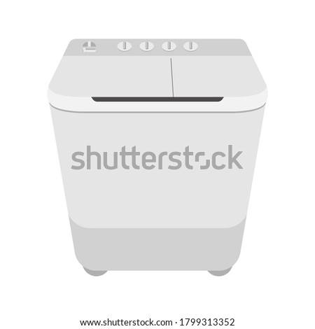Vector illustration of Washing machine isolated on white background