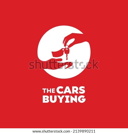 Modern flat, creative graphic vector illustration, abstract sign for buying and selling car, car offer logo design