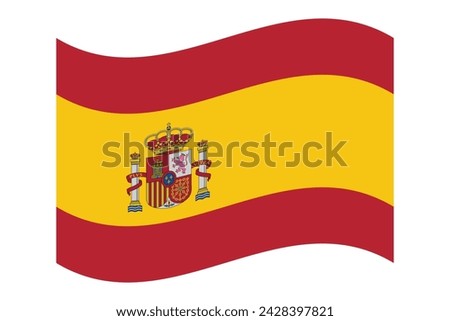 Flag of Spain. National symbol in official colors. Template icon. Abstract vector background.