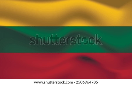 Flag of Lithuania. Lithuanian national symbol in official colors. Template icon. Abstract vector background.