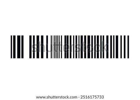 Barcode isolated on white background. Code stripes sticker. Barcode labels, customers qr code.