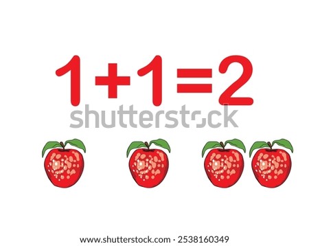 Addition components. Mathematical formula addend plus addend equals sum. Printed material, banner, table for children, schoolchildren. School education, logical tasks.