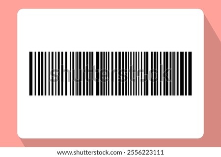 Barcode isolated on color background. Code stripes sticker. Barcode labels, customers qr code.