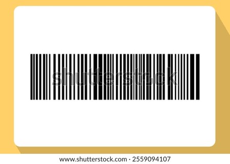 Barcode isolated on color background. Code stripes sticker. Barcode labels, customers qr code.