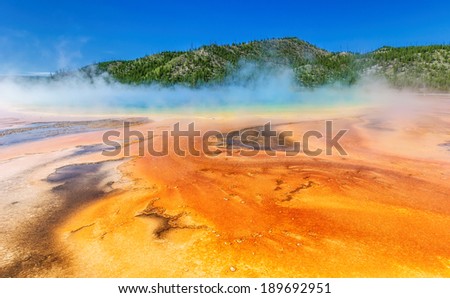 Yellowstone, Grand Prismatic Springs, Geothermal areas, Wyoming, USA