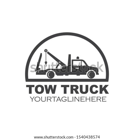 tow truck vector icon logo design template