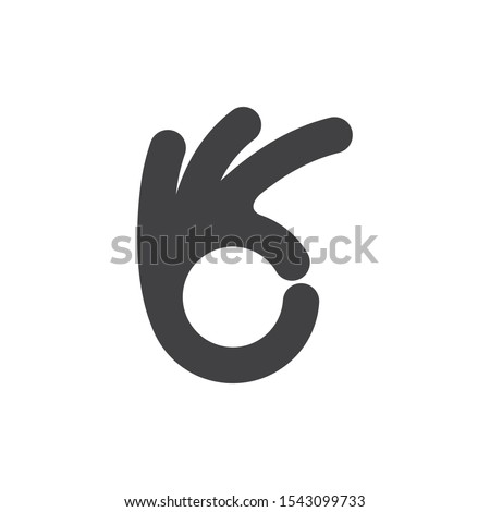 ok hand gesture vector illustration design