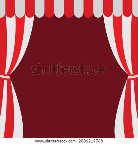 open Circus tent Vector background illustration design template web