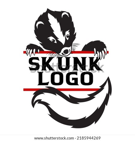 Skunk logo, company logo design idea, vector illustration