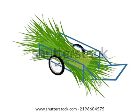 Nepean grass cart on a white background