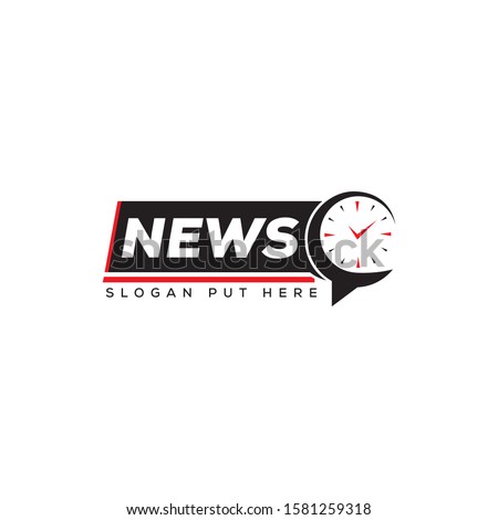 Creative and modern letter news clock or watch logo design template vector eps