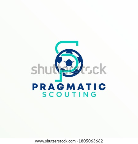 Unique Letter or word SP font with ball image graphic icon logo design abstract concept vector stock. Can be used as a symbol of initial or sport