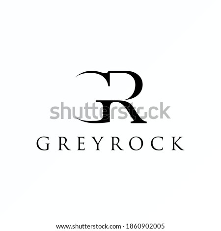 Letter or word GR serif font in merging image graphic icon logo design abstract concept vector stock. Can be used as a symbol related to initial or monogram