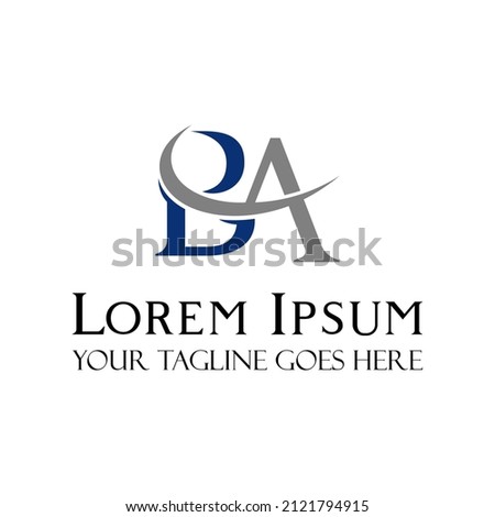 simple letter or word BA serif connected font with cutting image graphic icon logo design abstract concept vector stock. Can be used with related to initial or beauty 商業照片 © 