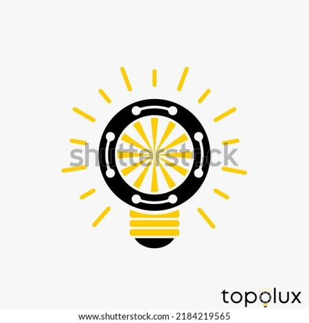 Simple and unique light lamp bulb with tech sign like letter or word O font image graphic icon logo design abstract concept vector stock. Can be used as symbol related to interior or lighting