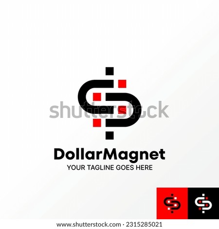 Logo design graphic concept creative abstract premium free vector stock letter sign S dollar, CC, UU font double magnet. Related to initial monogram