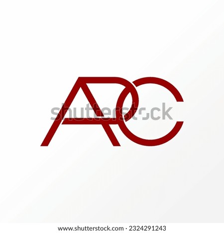 Logo design graphic concept creative abstract premium free vector stock letter ARC or APC font with merger connected. Related to typography monogram