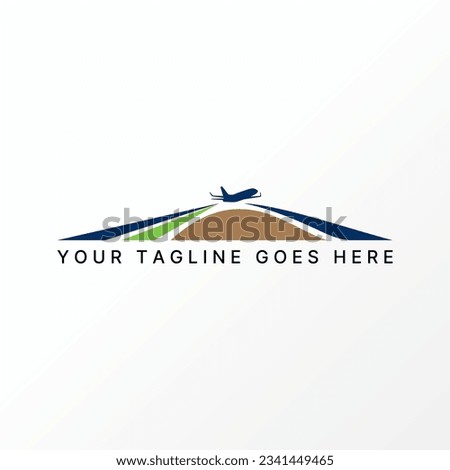 Logo design graphic concept creative abstract premium free vector stock unique aircraft plane landing take off runway Related to aviation airport road