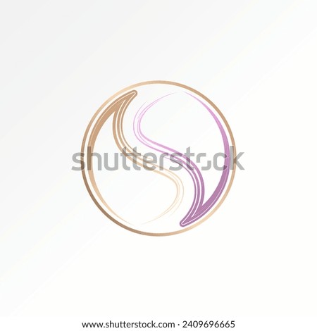 Logo design graphic concept creative premium abstract vector stock unique initial letter S or SS font artistic yin yang. Related to monogram painting
