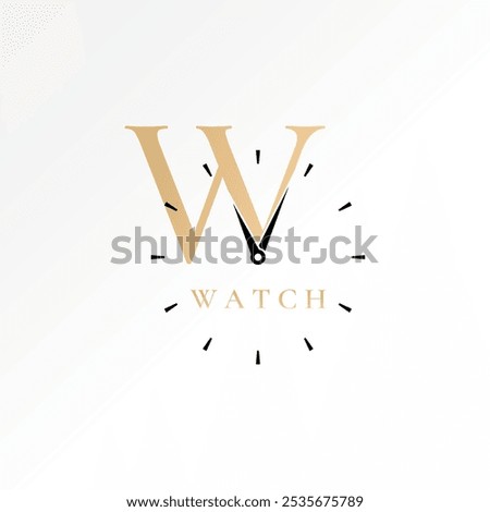 Logo design graphic concept creative premium vector stock image graphic initial W serif font watch clockwise sync Relate to monogram typography reload