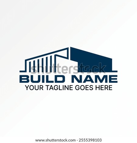 Logo design graphic concept creative premium vector stock image graphic building construction industrial warehouse office to sky tower house property