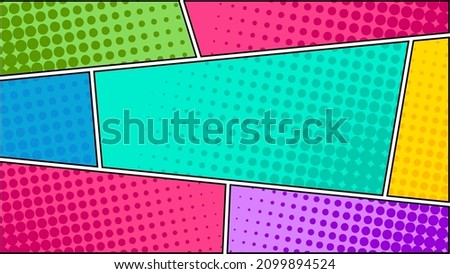 colorful comic background panel template